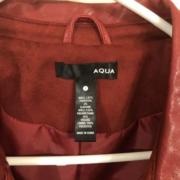 Aqua women’s Faux Leather Faux Suede jacket S - Picture 4 of 4